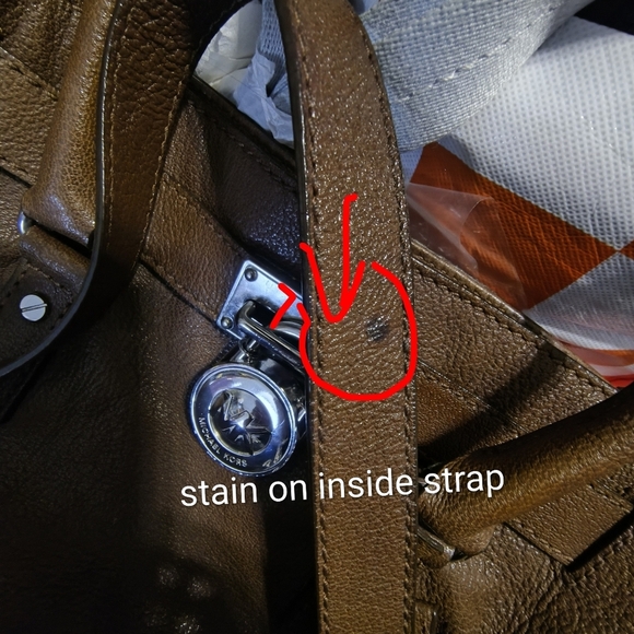 Michael Kors Hamilton Genuine Leather Brown Satchel Shoulder Bag - Picture 13 of 13